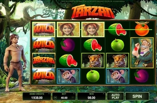 Дикие символы онлайн автомата Tarzan